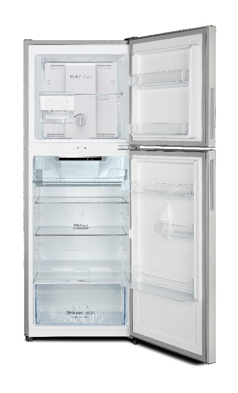 mika！ MIKA Fridge, 202L, 2 Door Top Mount Freezer, No Frost, Inox Line